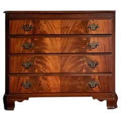Vintage Regency Flame Mahogany Chest of Drawers