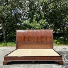 Vintage Regency Flame Mahogany King Sleigh Bed After Ralph Lauren
