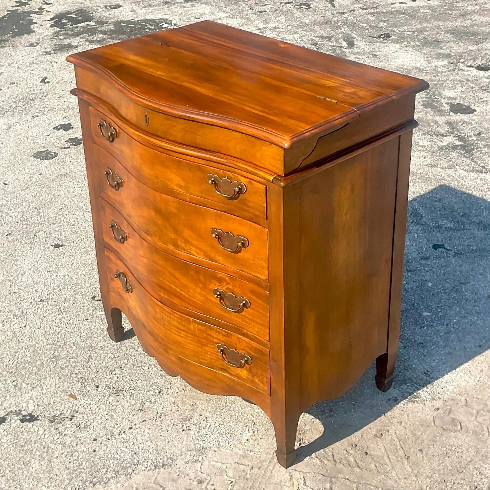 Vintage Regency Flip Top Writing Desk at 1stDibs