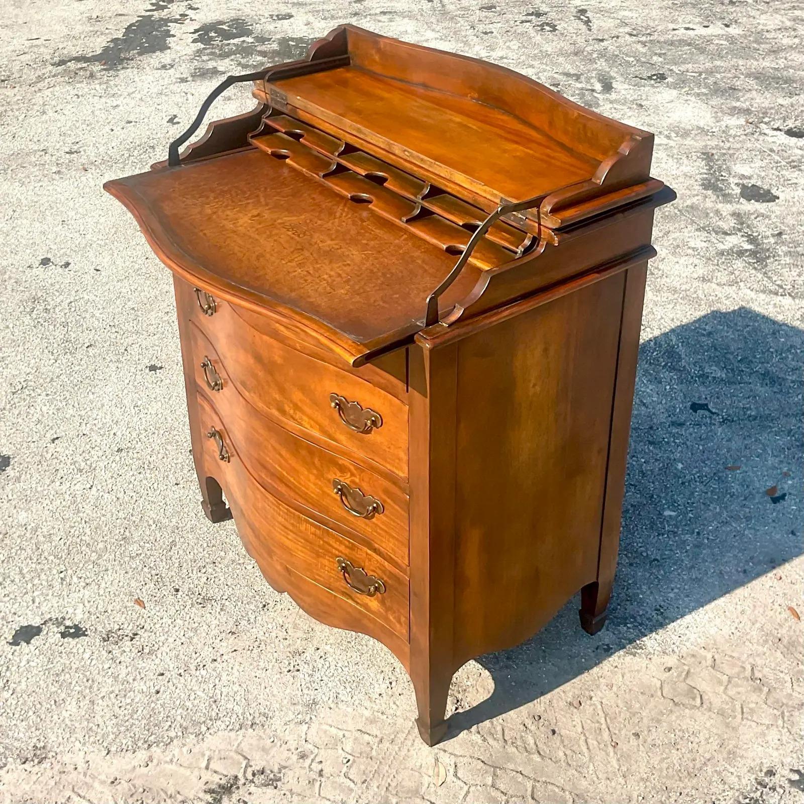 Vintage Regency Flip Top Writing Desk at 1stDibs
