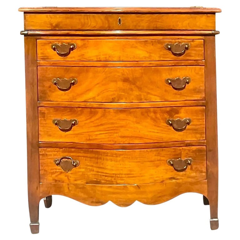 Vintage Regency Flip Top Writing Desk For Sale at 1stDibs