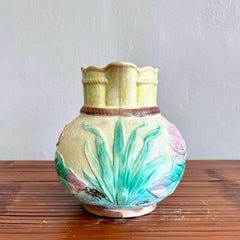 Vintage Regency Floral Ceramic Pitcher