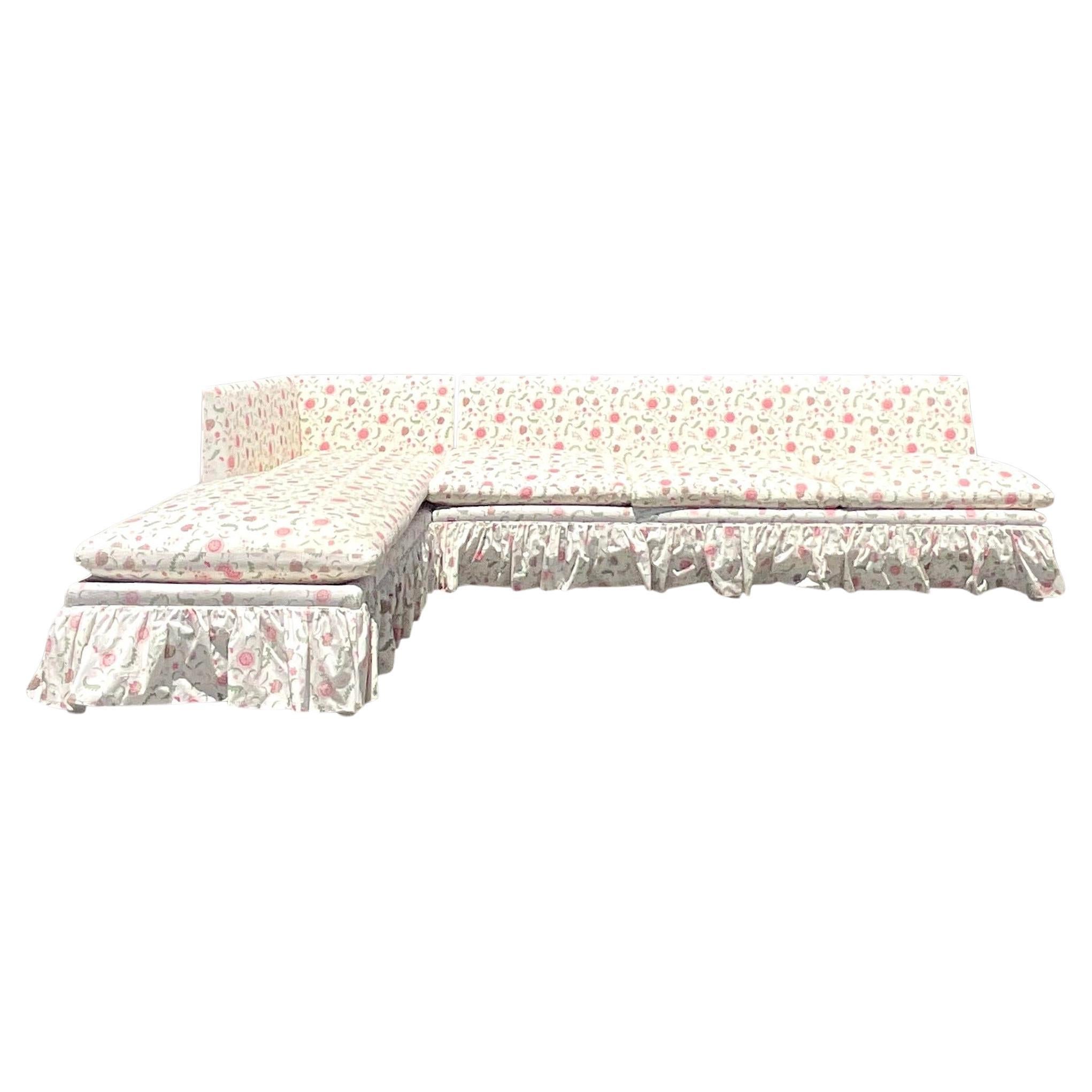 Vintage Regency Floral Custom Sectional
