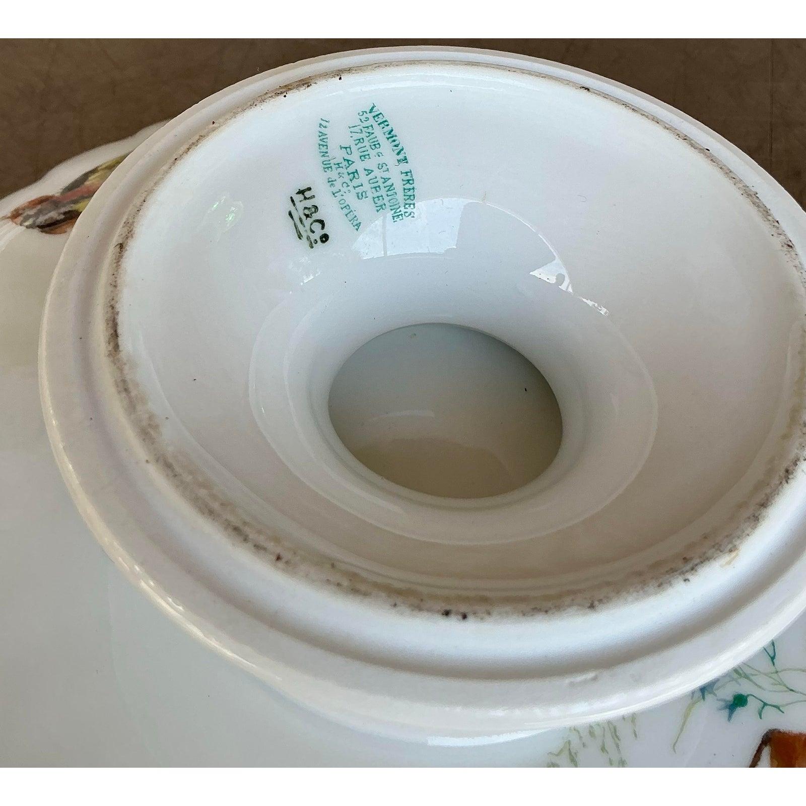 Assiette à gâteau à oiseaux cannelés Vintage Regency en vente 2