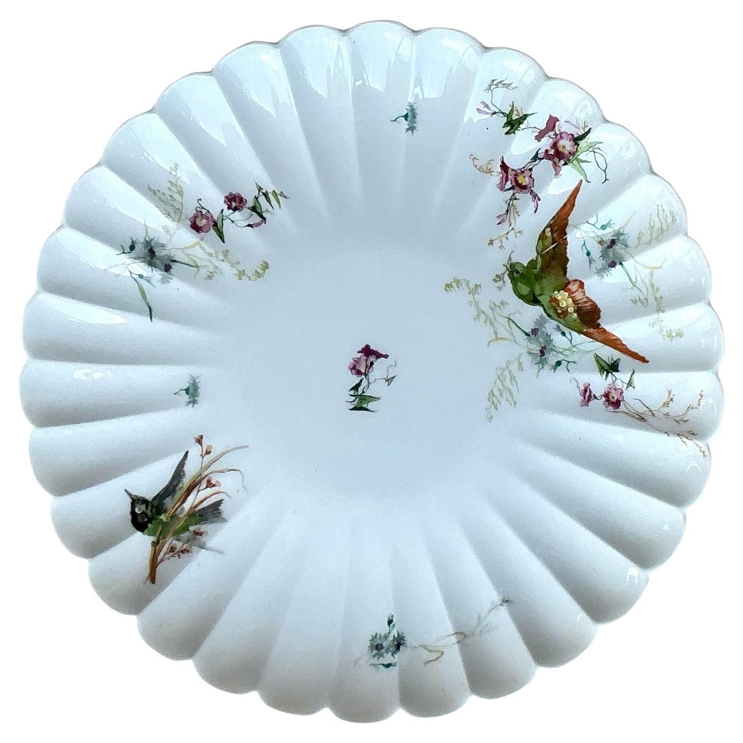 Vintage Regency Fluted Birds Cake Plate