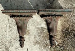 Vintage Regency Fluted Brackets - a Pair