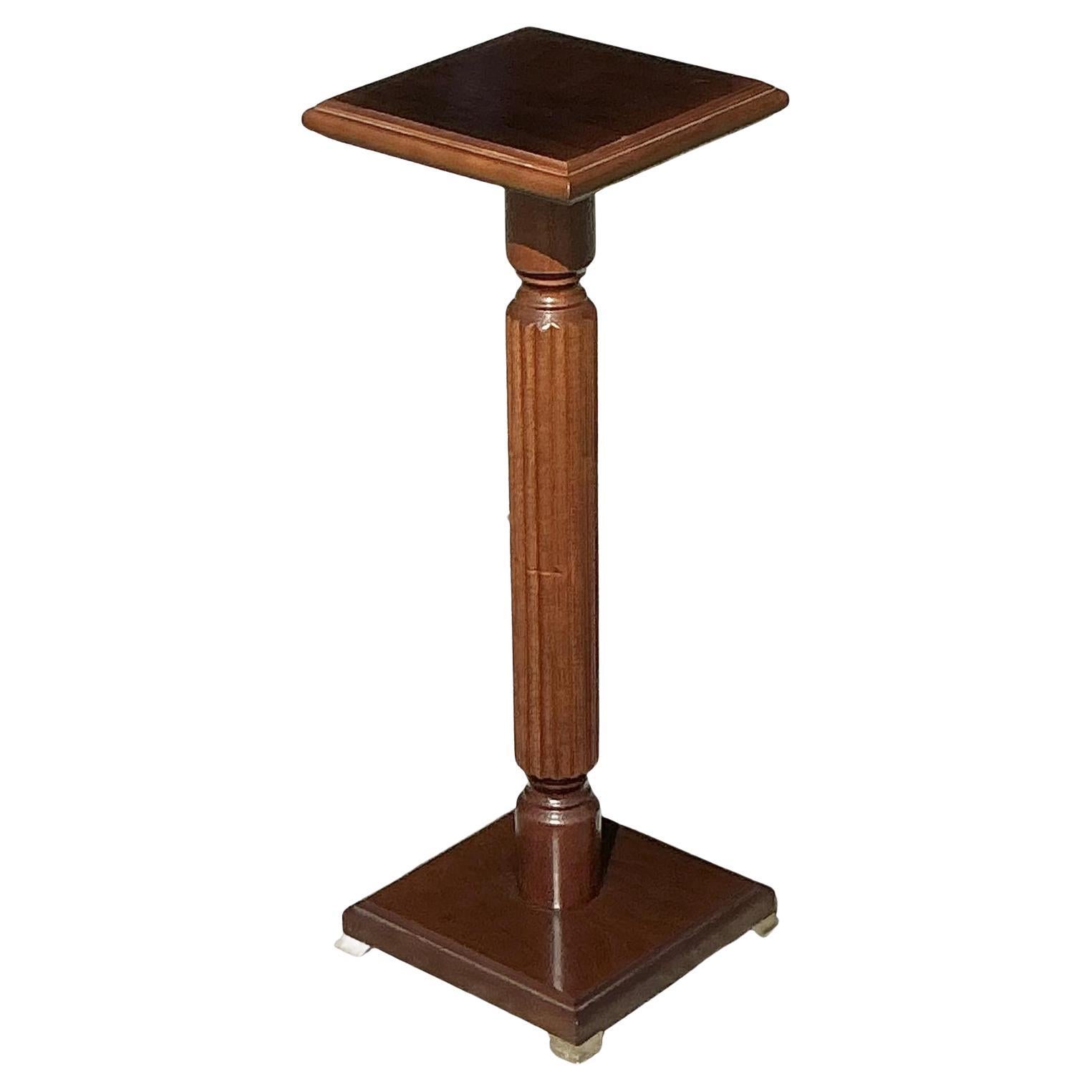 Piédestal cannelé Regency vintage