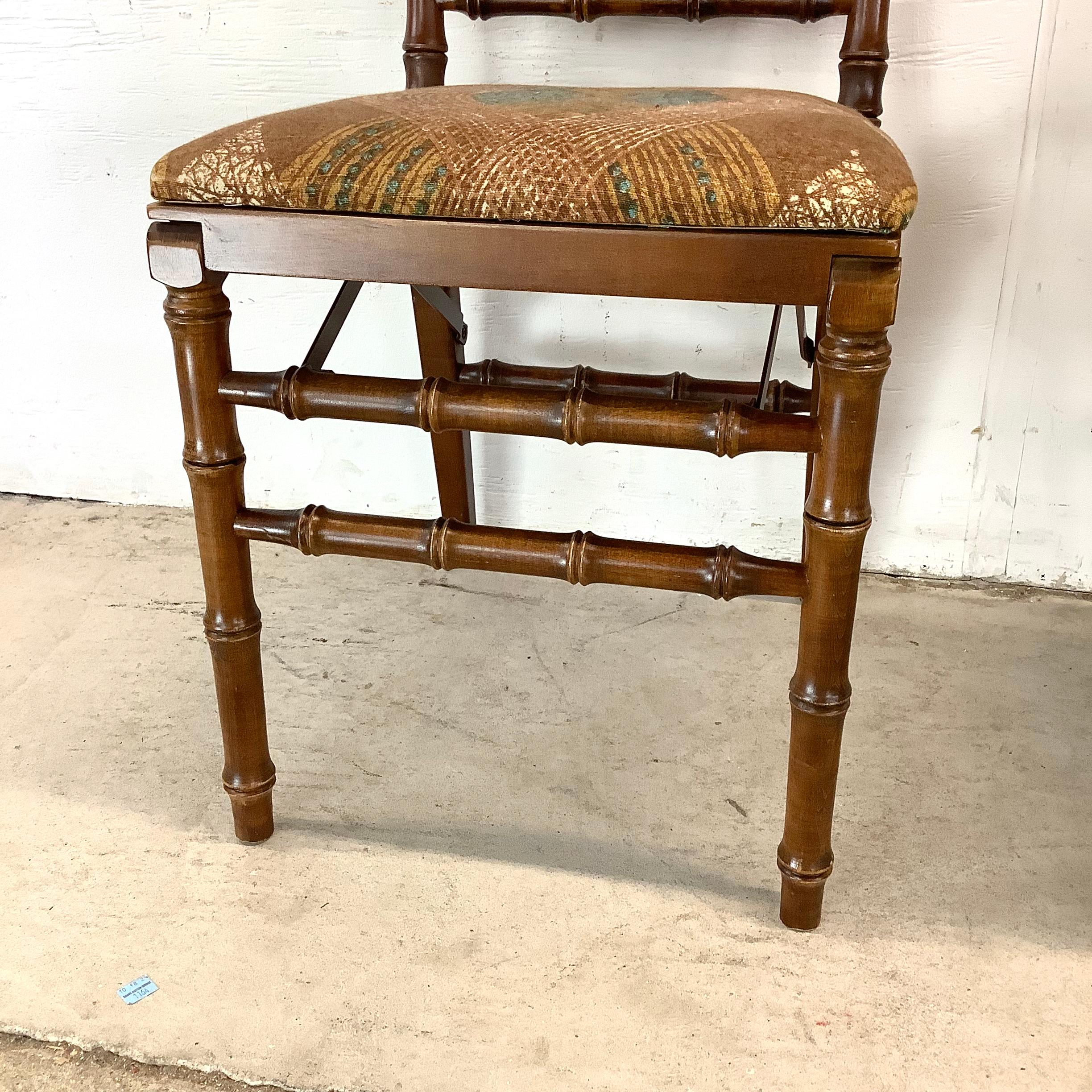 Chaises de salle à manger pliantes Vintage Regency - Six en vente 5