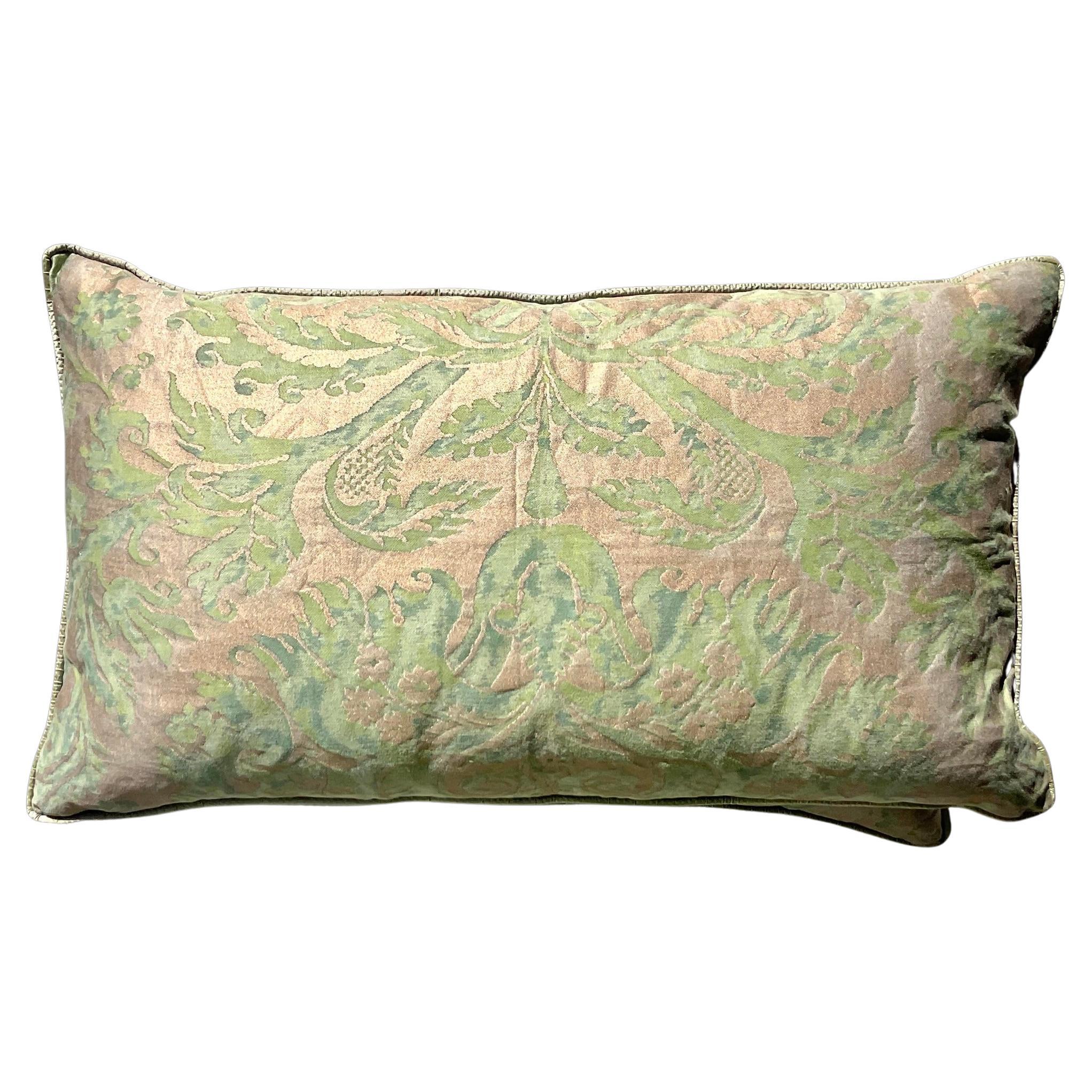 Vintage Regency Fortuny Brocade Throw Pillows, Set of Two