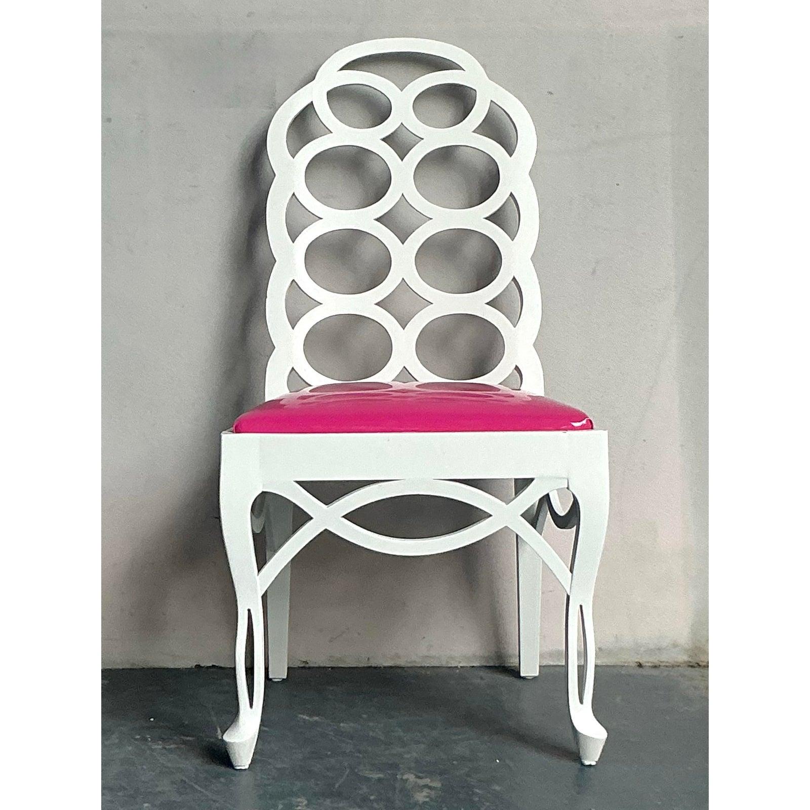 Vintage Regency Frances Elkins Loop Stuhl (Moderne der Mitte des Jahrhunderts) im Angebot