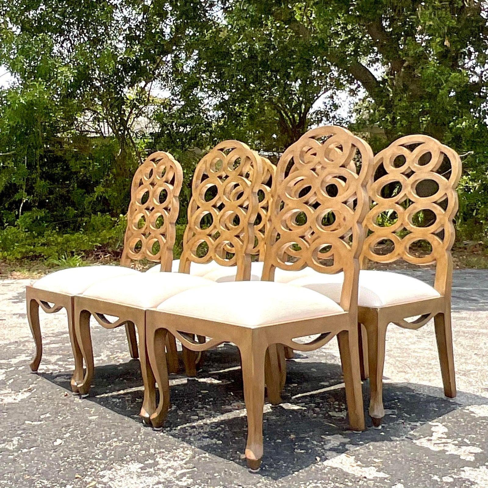 Vintage Regency Frances Elkins Loop Dining Chairs - Set of 6 1