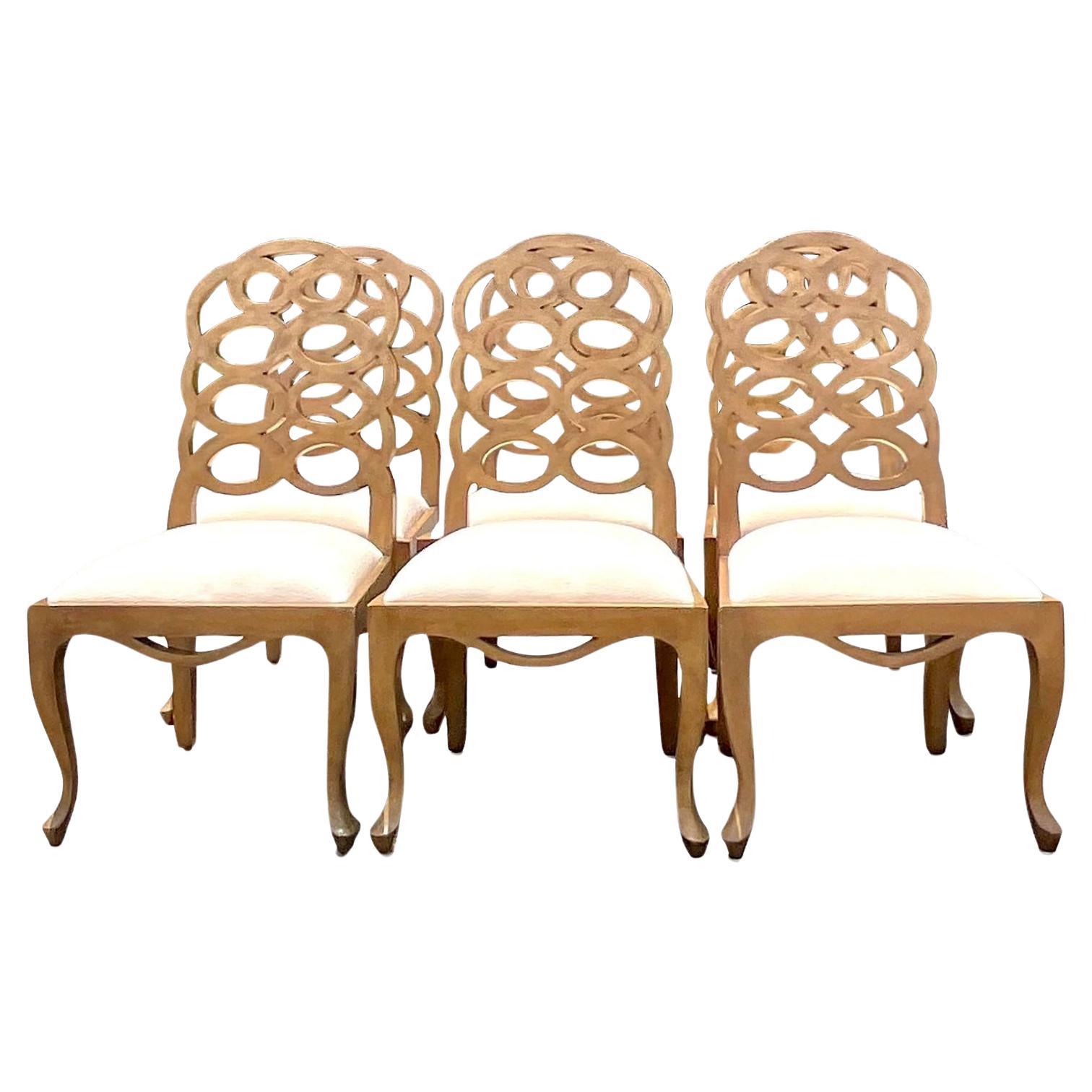 Vintage Regency Frances Elkins Loop Dining Chairs - Set of 6