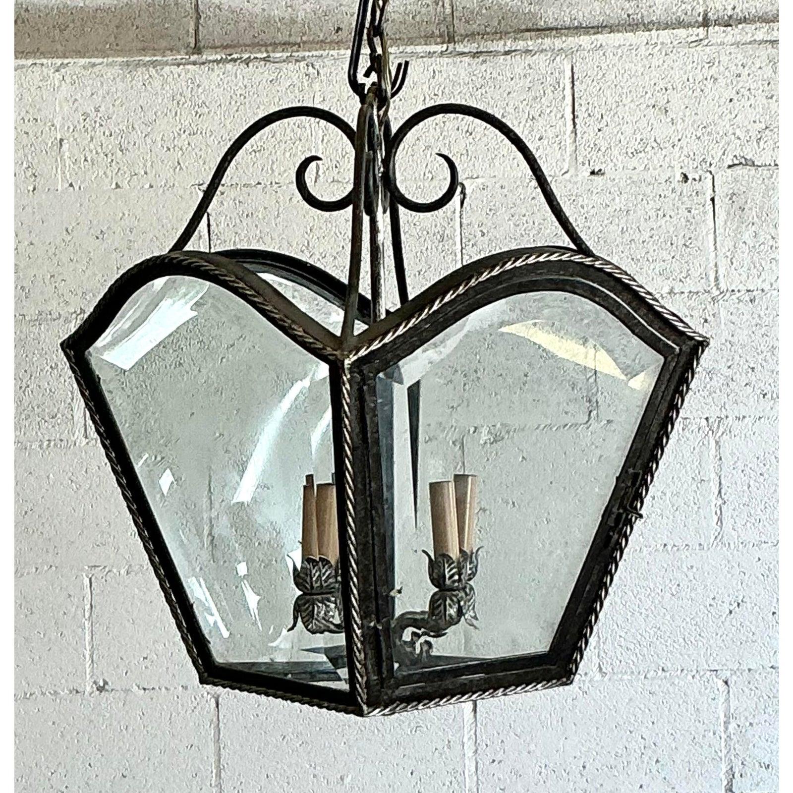 20th Century Vintage Regency French Lantern For Sale