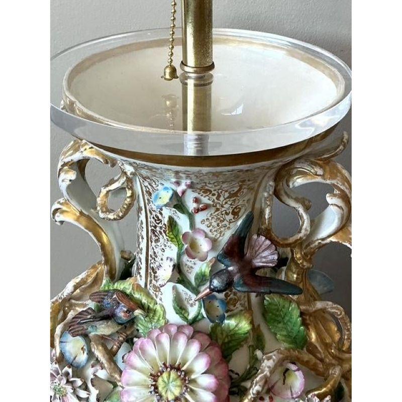 Lámparas Chinoiserie de Porcelana Francesa de la Época de la Regencia - Pareja en venta 2