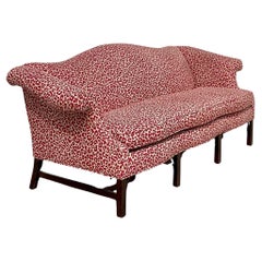 Vintage Regency Fretwork Camelback Sofa