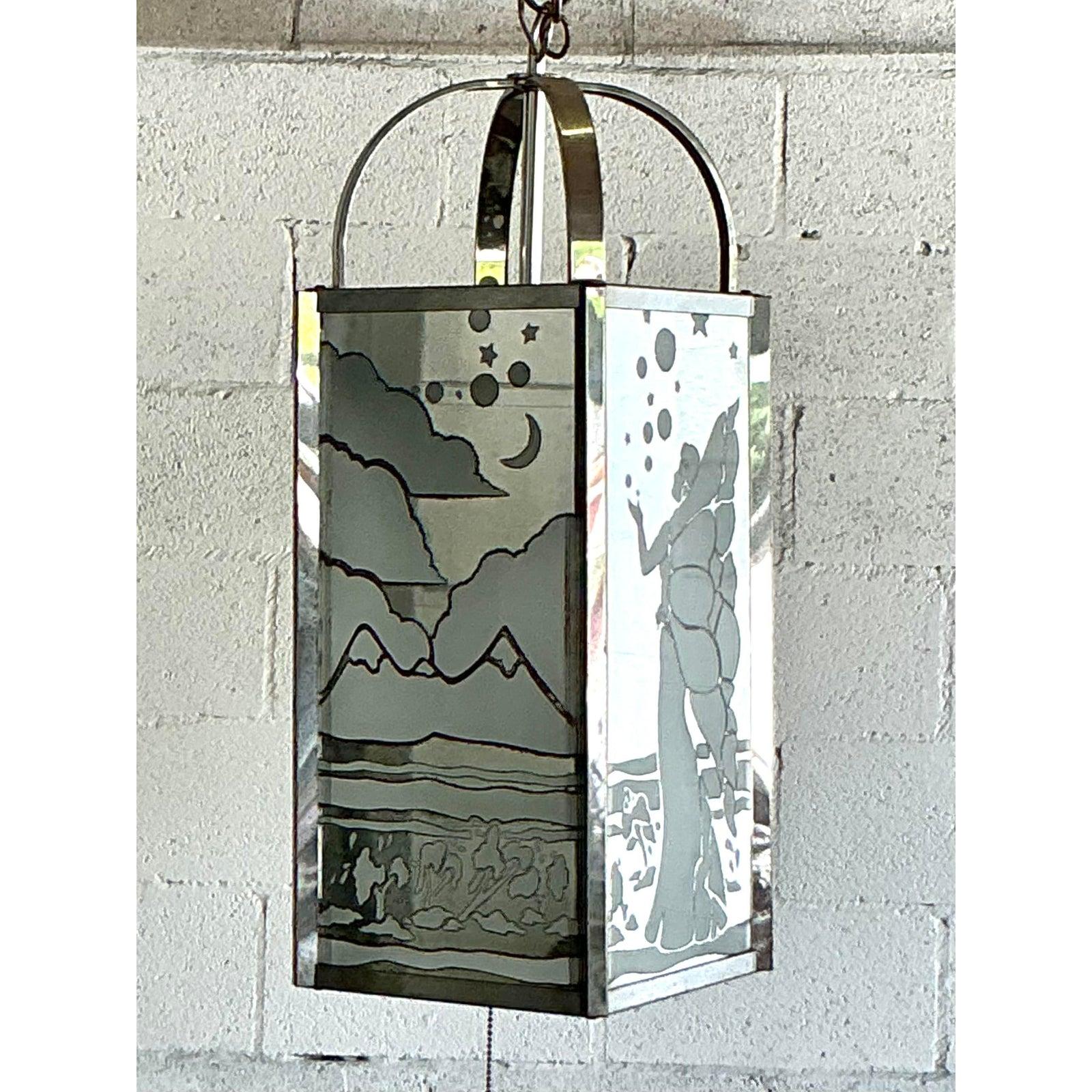 Vintage Regency Frosted Fairy Lantern After Frederick Ramond For Sale 2