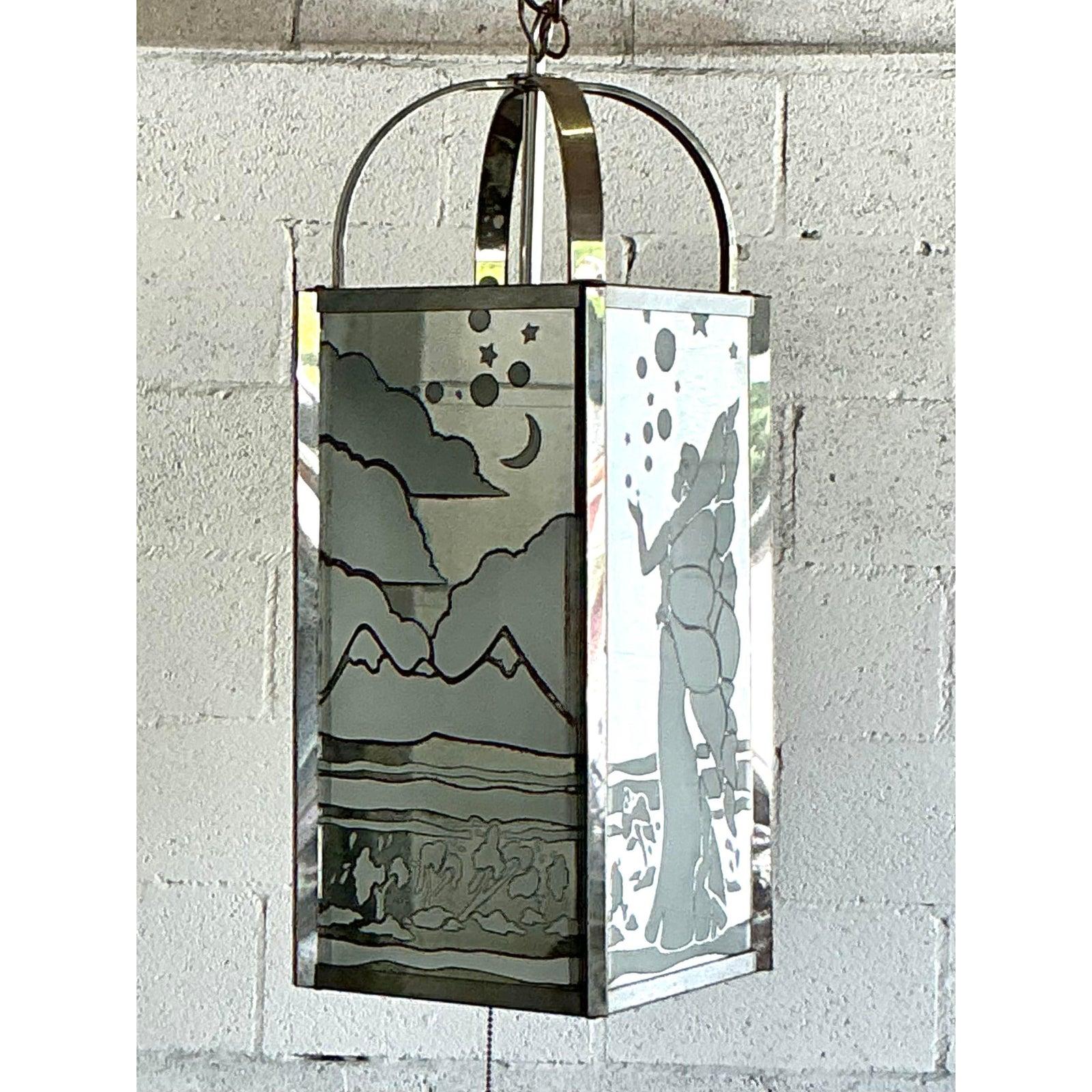 Vintage Regency Frosted Fairy Lantern After Frederick Ramond For Sale 3