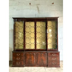 Vintage Regency George III Mahogany Breakfront