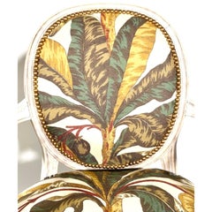 Vintage Regency George III Style Bergere Chairs in Schumacher “Blair House”