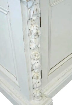 Vintage Regency George III Style Step Back Washed Breakfront