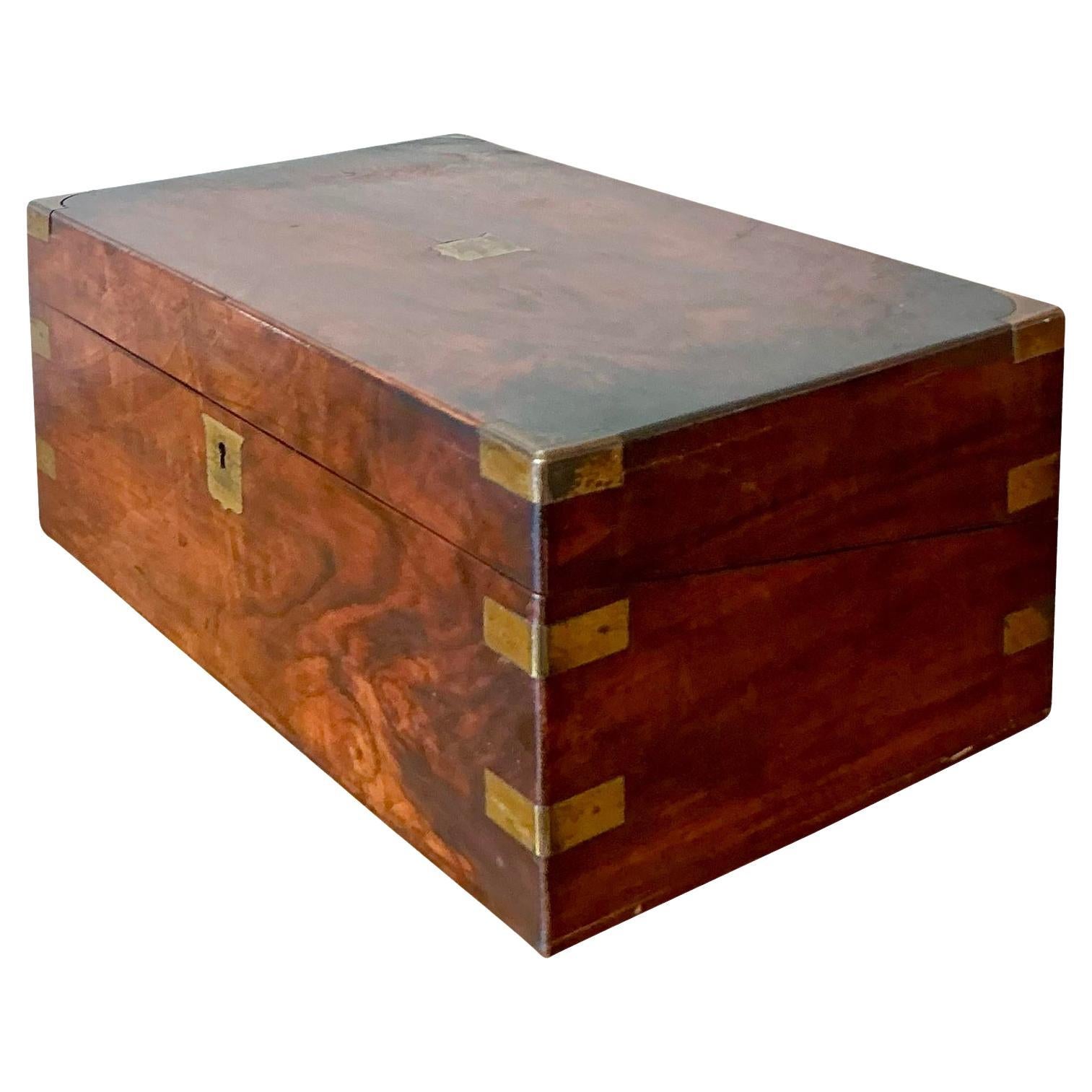 Vintage Regency Georgian Travelers Writing Desk
