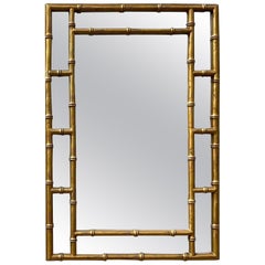 Vintage Regency Gilt Bamboo Mirror