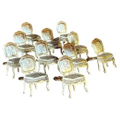 Vintage Regency Gilt Chair Napkin Rings - Set of 11