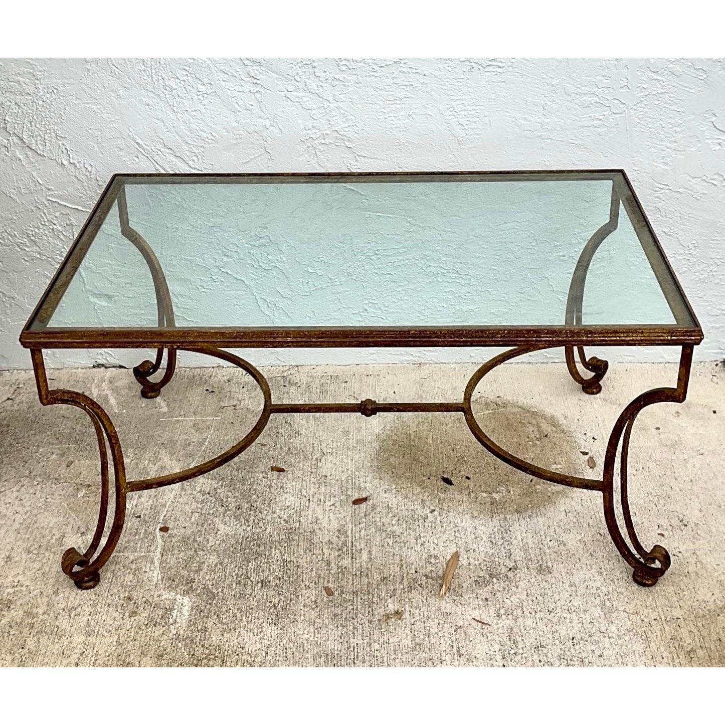 Vintage Regency Gilt Coffee Table For Sale 2