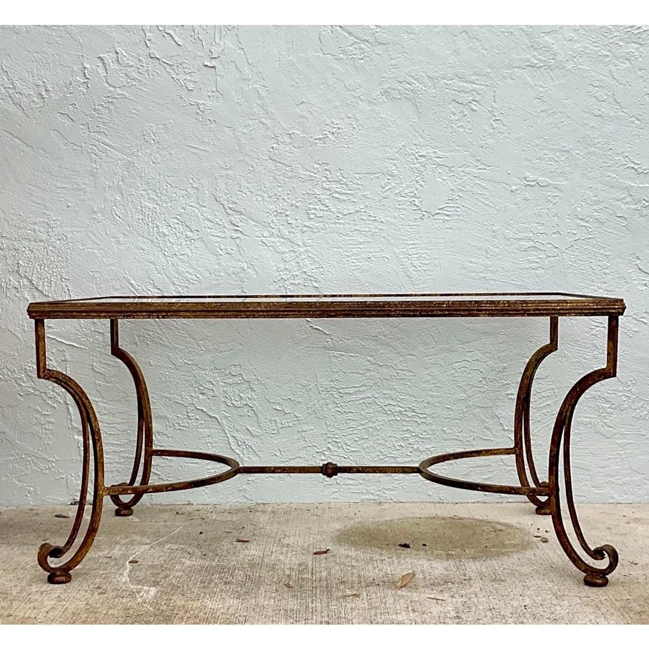 Vintage Regency Gilt Coffee Table For Sale 3