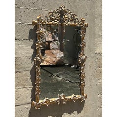 Vintage Regency Gilt Grape Leaf Mirror