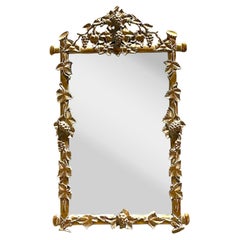 Espejo dorado de hoja de parra Vintage Regency
