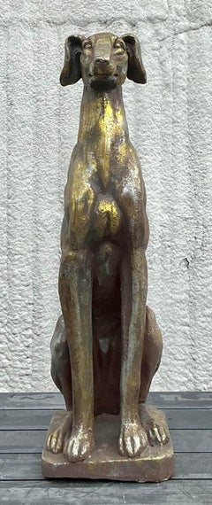 Levriero dorato d'epoca Regency