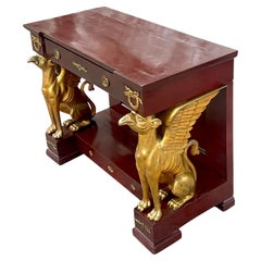 Antique Regency Gilt Griffin Console Table