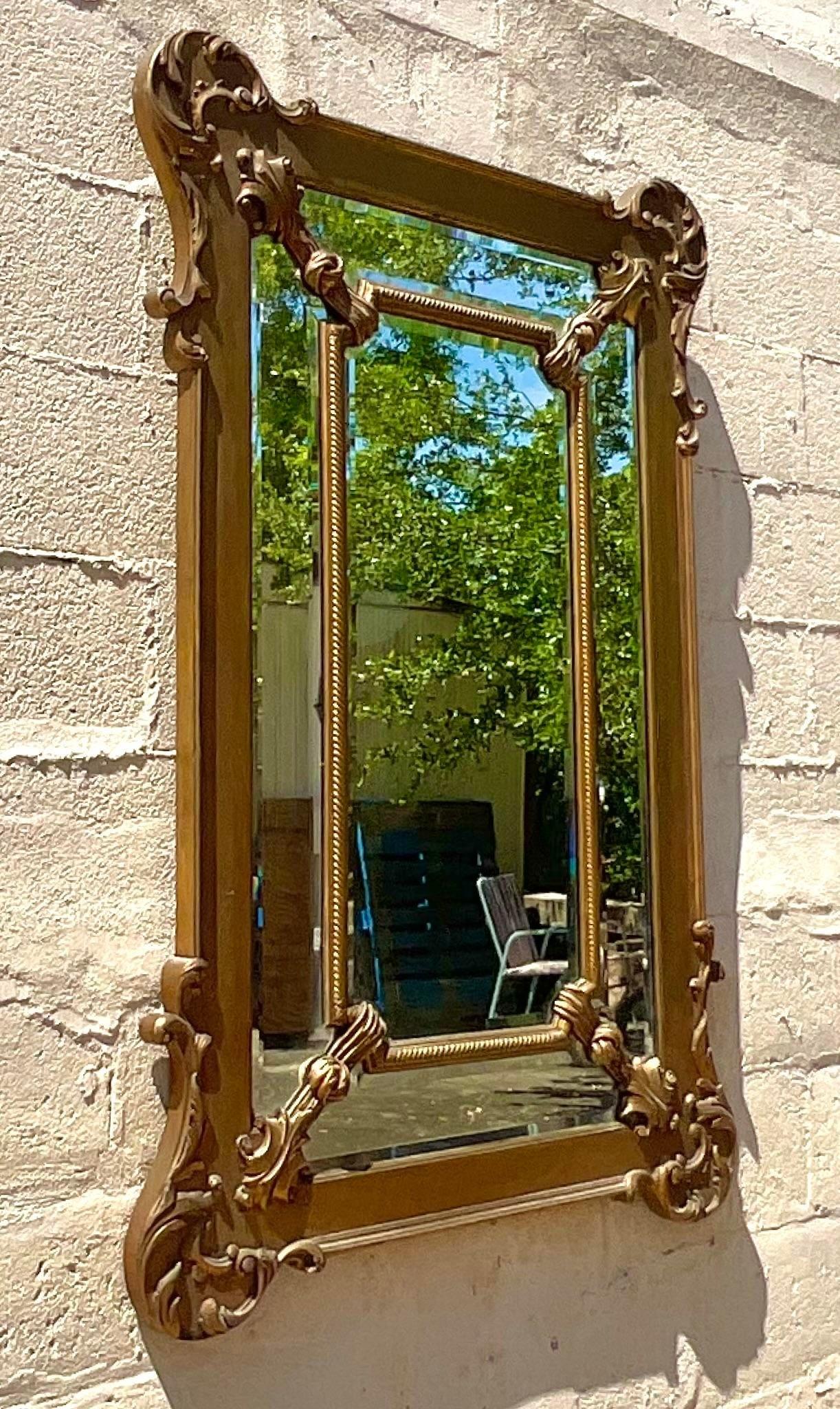 Americano Specchio d'epoca Regency dorato in vendita