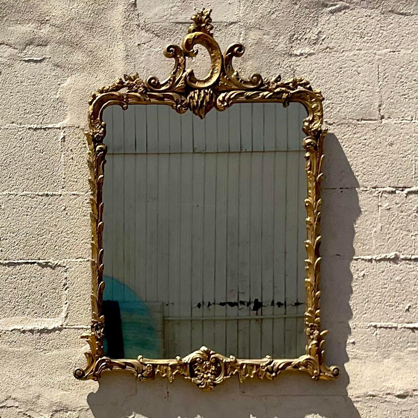 Vergoldeter Vintage-Regency-Spiegel im Angebot 1