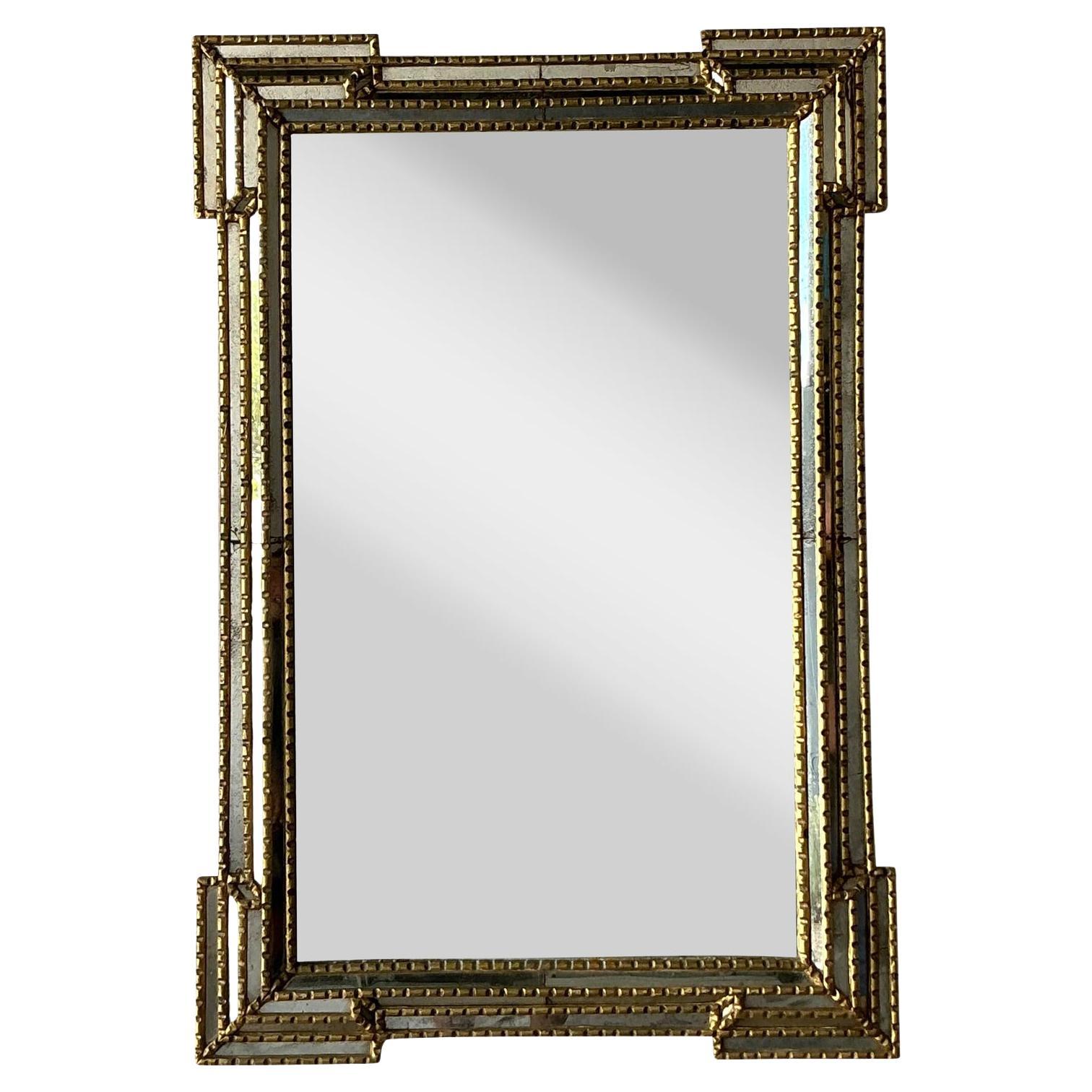Vintage Regency vergoldet gekerbt Eckspiegel