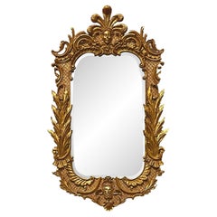 Vintage Regency Gilt Plumed Monarch Mirror After Carvers Guild