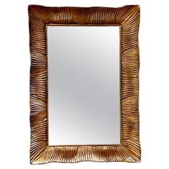 Vintage Regency Gilt Ruffle Mirror