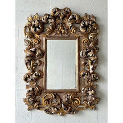 Vintage Regency Gilt Scroll Mirror