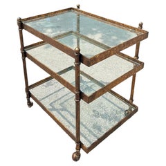 Vintage Regency Gilt Tipped Bar Cart