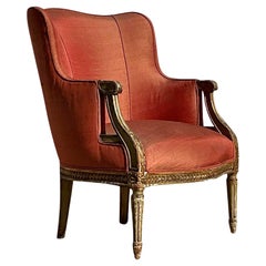Vintage Regency Gilt Tipped Bergere Chair