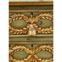 Paire de Commodes Vintage Regency à pointes dorées - une paire