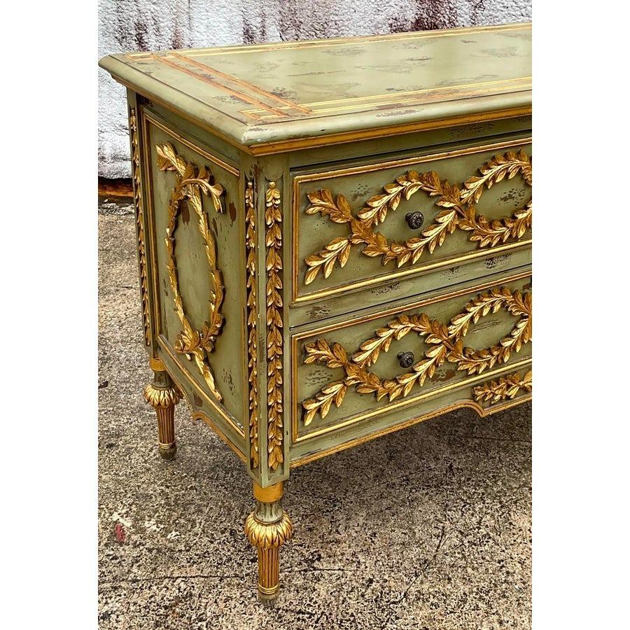 American Vintage Regency Gilt Tipped Commodes - a Pair For Sale