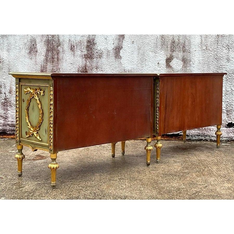 Vintage Regency Gilt Tipped Commodes - a Pair For Sale 1