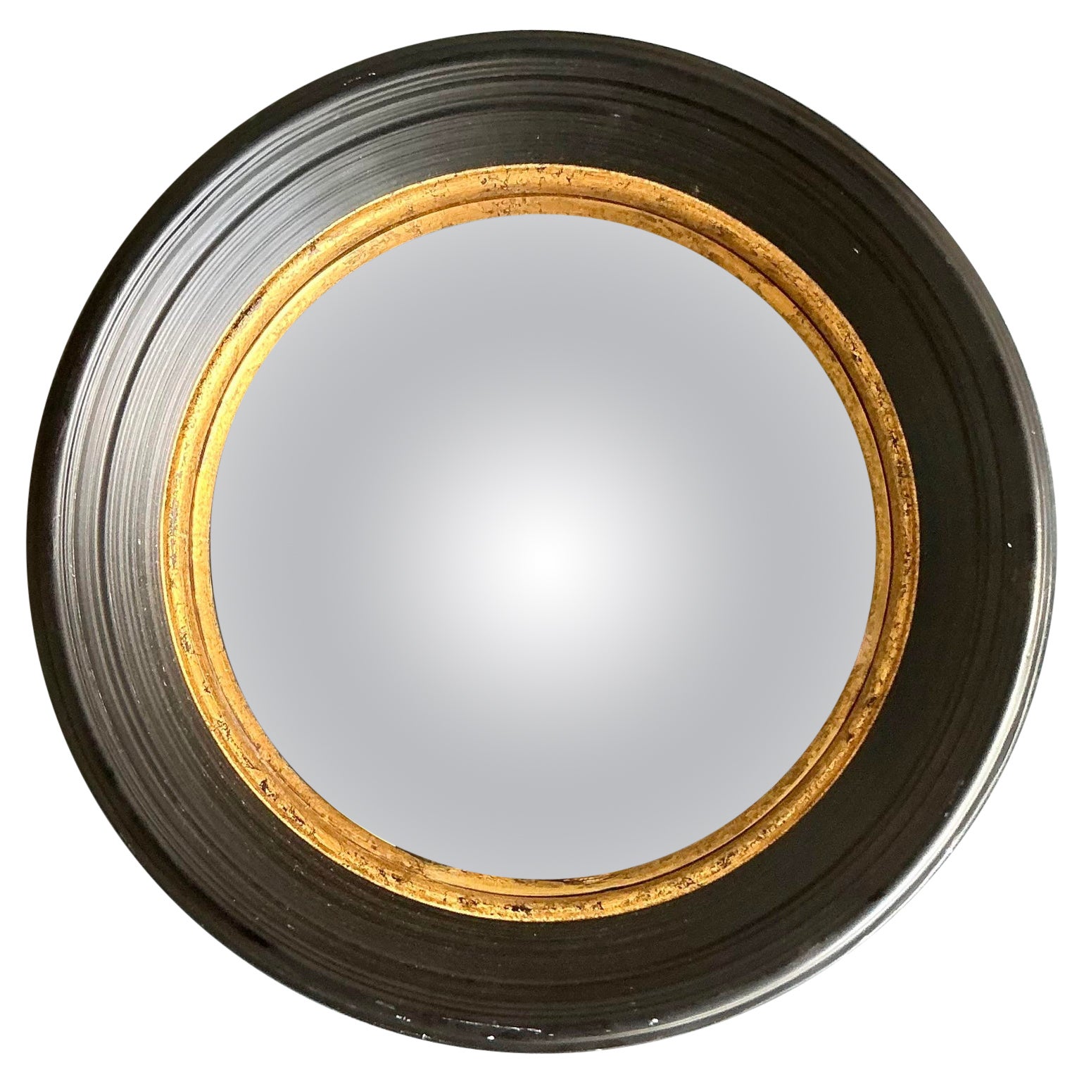 Vintage Regency Gilt Tipped Convex Mirror (Miroir convexe) en vente