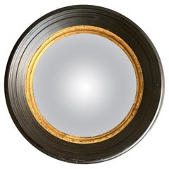 Vintage Regency Gilt Tipped Convex Mirror