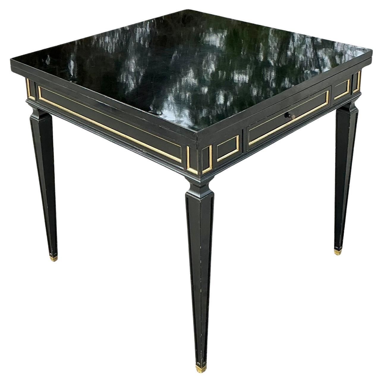 Vintage Regency Gilt Tipped Flip Top Game Table
