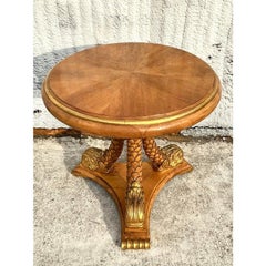 Vintage Regency Gilt Tipped Koi Tabouret Table