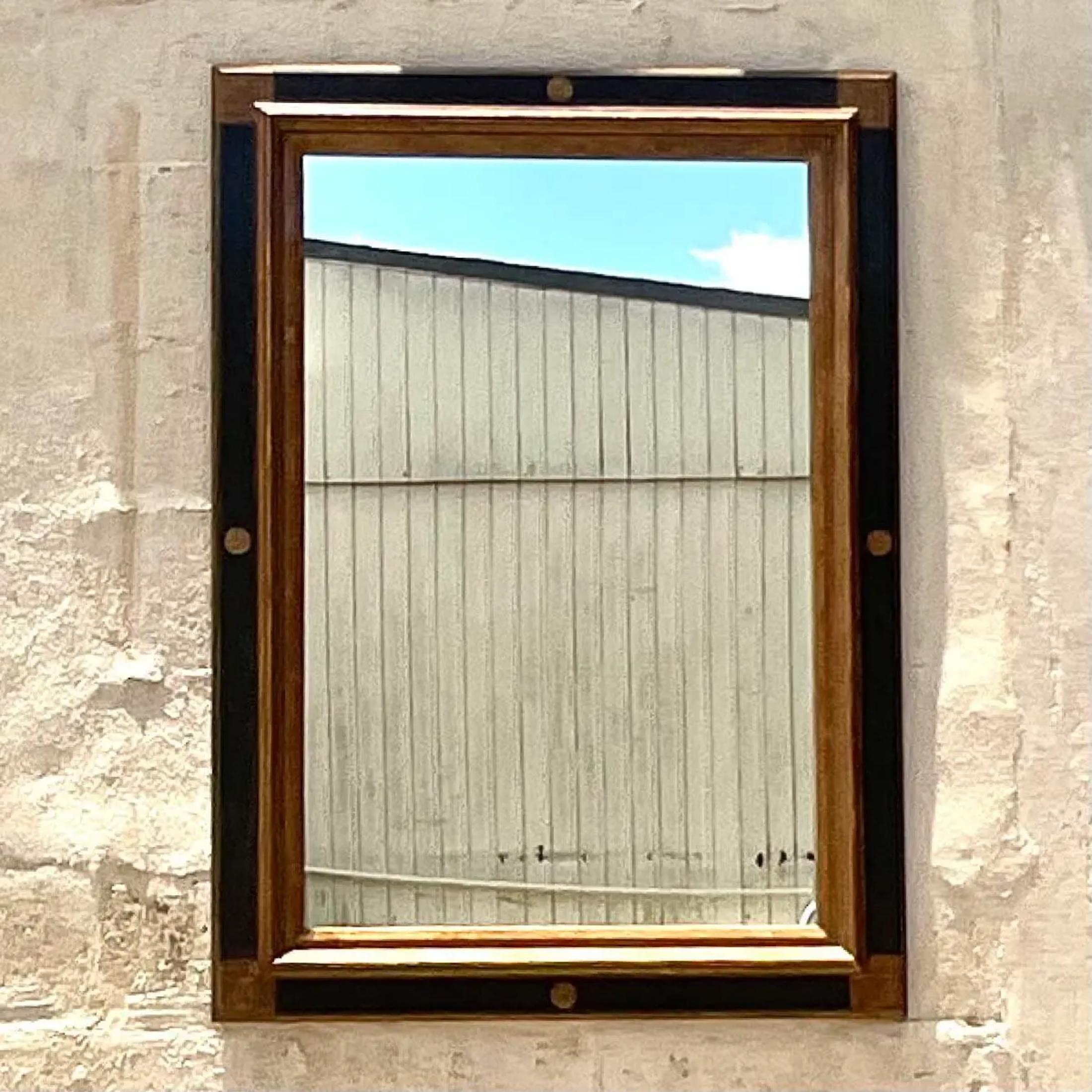 Miroir vintage Regency doré à pointes Bon état - En vente à west palm beach, FL