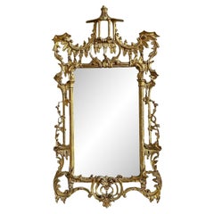 Vintage Regency Gilt Tipped Pagoda Mirror